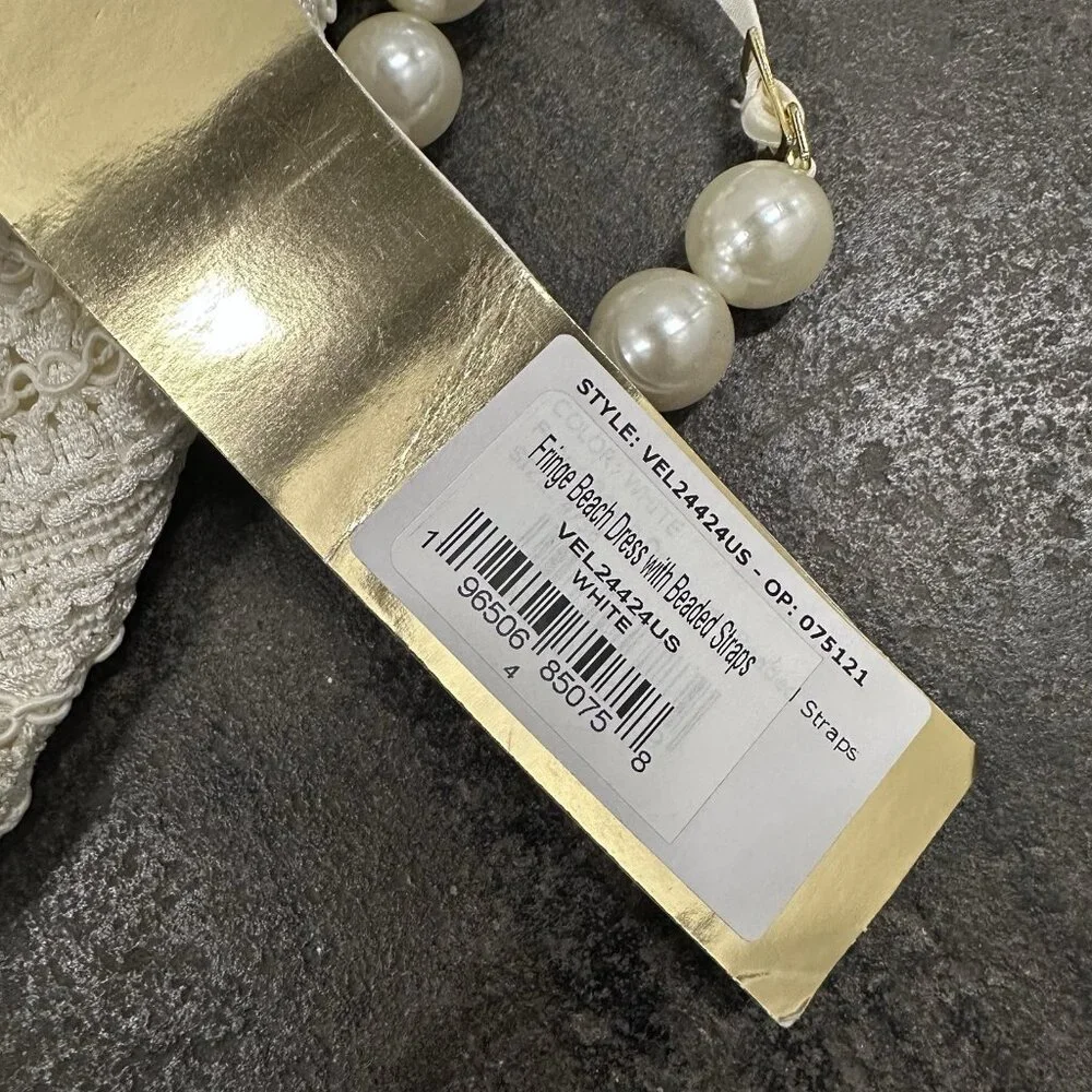 PatBO All-over Fringe Sleeveless Maxi Dress in White - Picture 7 of 8